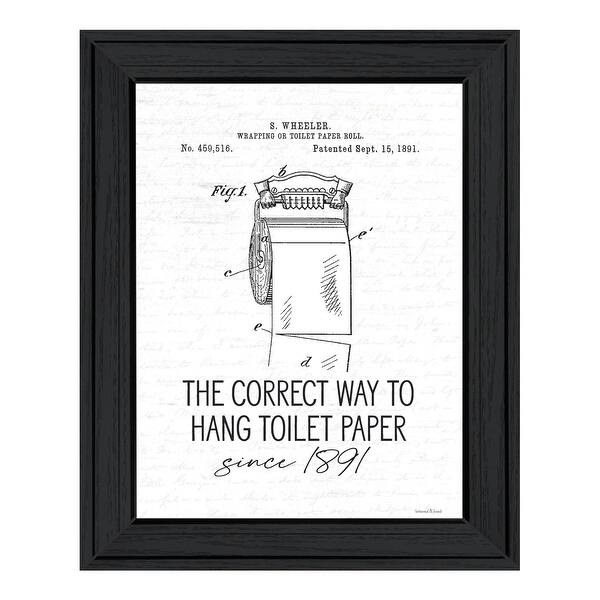 TrendyDecor4U Contemporary "Correct Way to Hang Toilet Paper" Framed